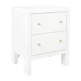 Aspen Small Bedside Table in White