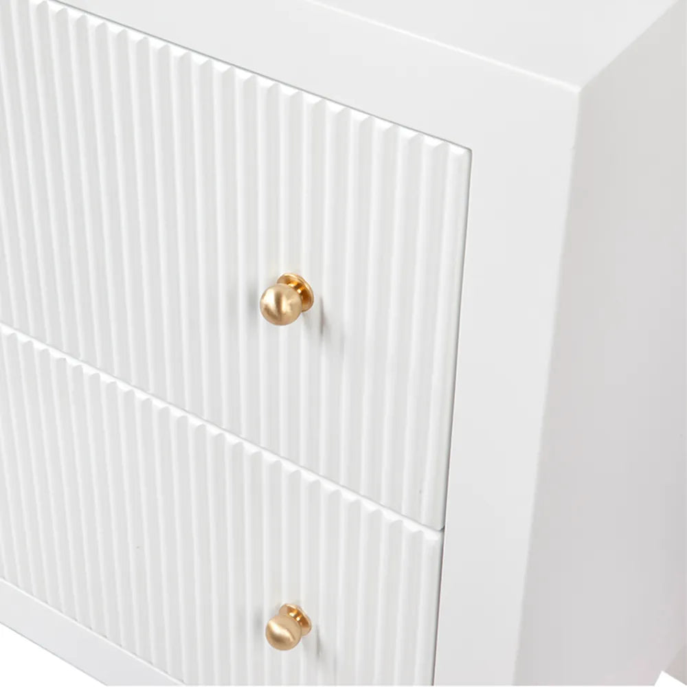 Aspen Small Bedside Table in White