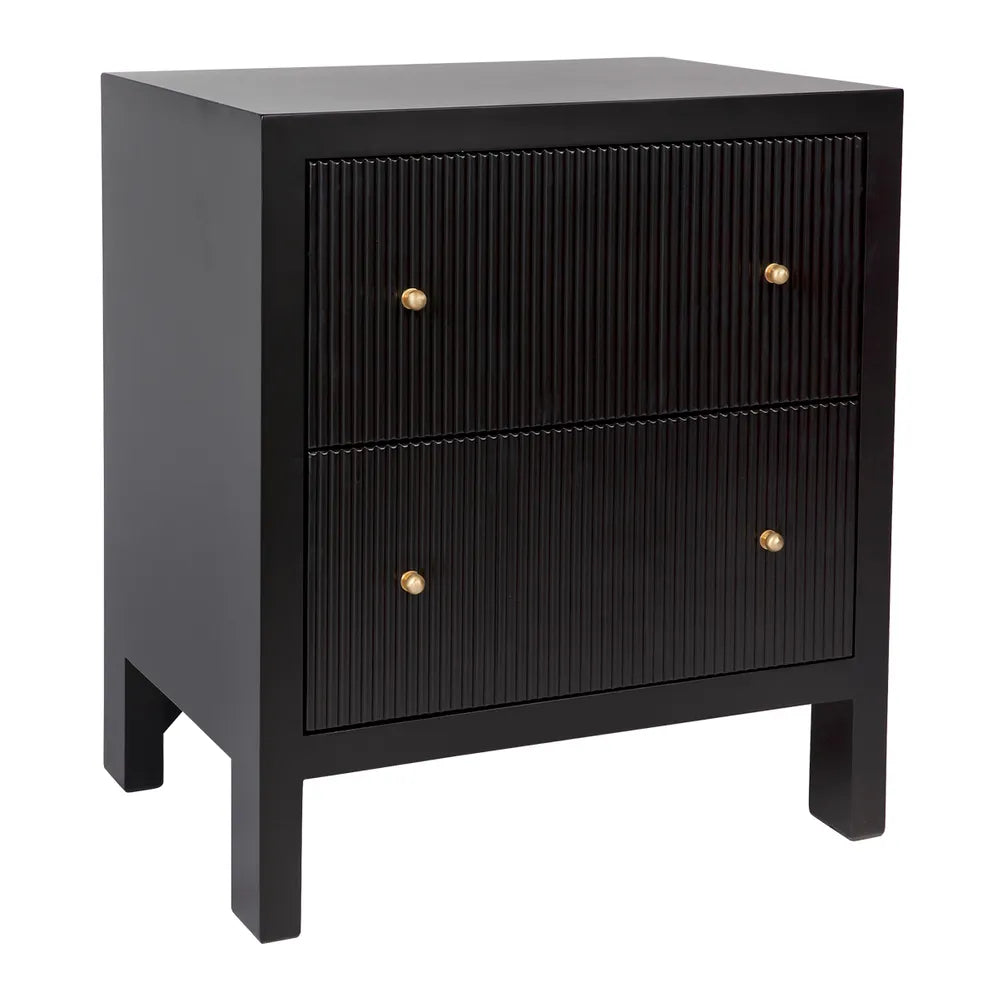 Aspen Large Bedside Table in Black