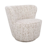 Bennett Swivel Armchair in Oyster Jacquard
