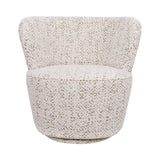 Bennett Swivel Armchair in Oyster Jacquard
