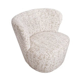 Bennett Swivel Armchair in Oyster Jacquard