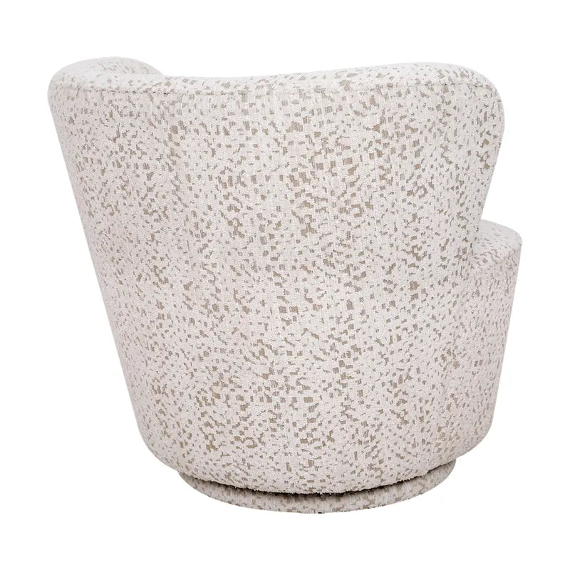 Bennett Swivel Armchair in Oyster Jacquard