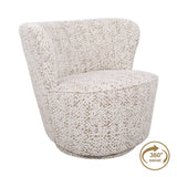 Bennett Swivel Armchair in Oyster Jacquard