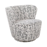 Bennett Swivel Armchair in Charcoal Jacquard