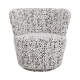 Bennett Swivel Armchair in Charcoal Jacquard