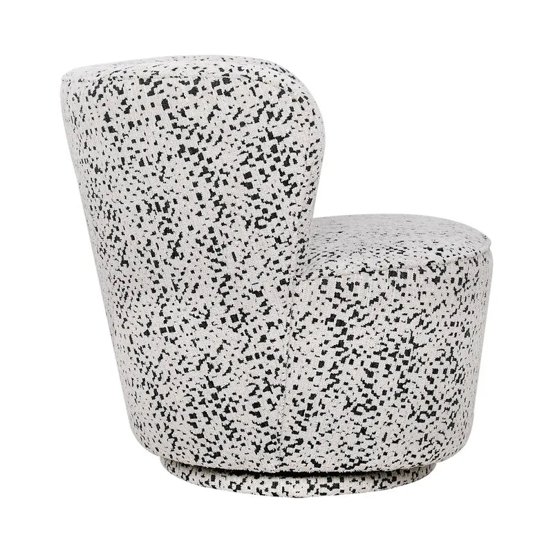 Bennett Swivel Armchair in Charcoal Jacquard