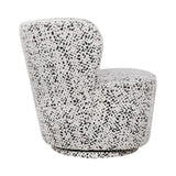 Bennett Swivel Armchair in Charcoal Jacquard