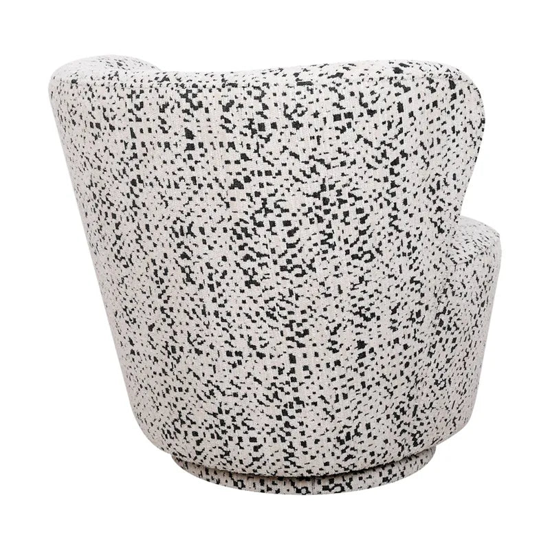 Bennett Swivel Armchair in Charcoal Jacquard