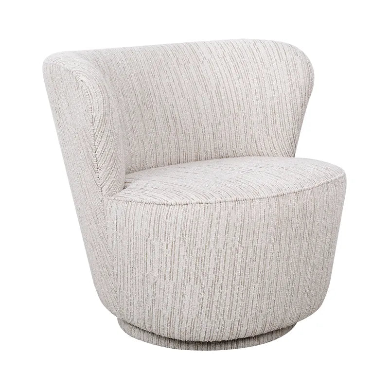 Bennett Swivel Armchair in Ivory Weave