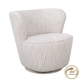 Bennett Swivel Armchair in Ivory Weave
