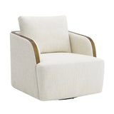 Langley Swivel Armchair in Ivory