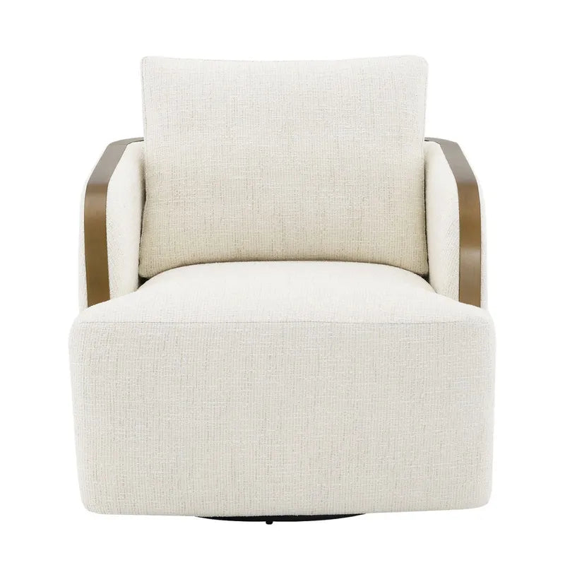 Langley Swivel Armchair in Ivory