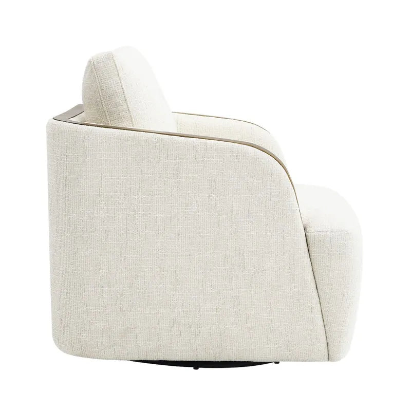 Langley Swivel Armchair in Ivory