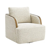 Langley Swivel Armchair in Cream Stripe