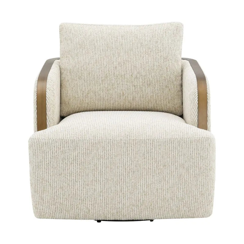 Langley Swivel Armchair in Cream Stripe