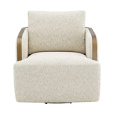 Langley Swivel Armchair in Cream Stripe
