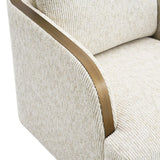 Langley Swivel Armchair in Cream Stripe