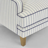 Newport Armchair In Blue And White Pinstripe