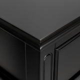 Newport Three Drawer Console Table In Black
