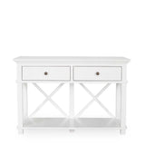 Newport Two Drawer Console Table In White