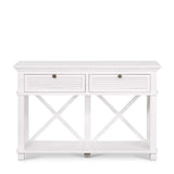 Long Island Two Drawer Console Table In White