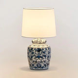 Blue & White Kenzie Lamp with Shade