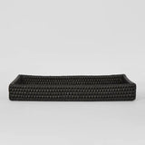 Black Rattan Mini Tray