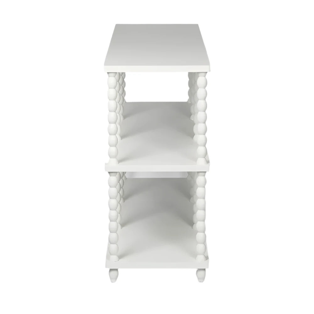 White Bobbin Console Table