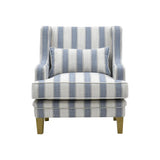 Newport Armchair In Sky Blue Stripe