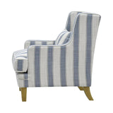 Newport Armchair In Sky Blue Stripe