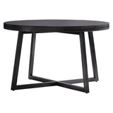 Luna Round Dining Table In Black
