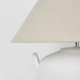 Bayview White Table Lamp With Natural Shade
