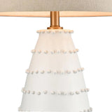 Liberty White Table Lamp With Natural Linen Shade