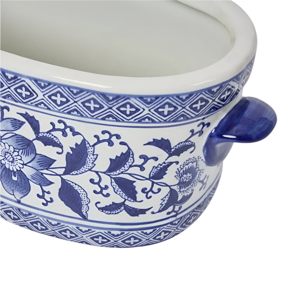 Blue & White Bloom Planter