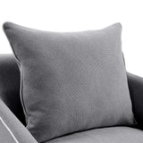 Avondale Armchair In Classic Grey with Piping