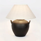 Bayview Black Table Lamp With Natural Shade