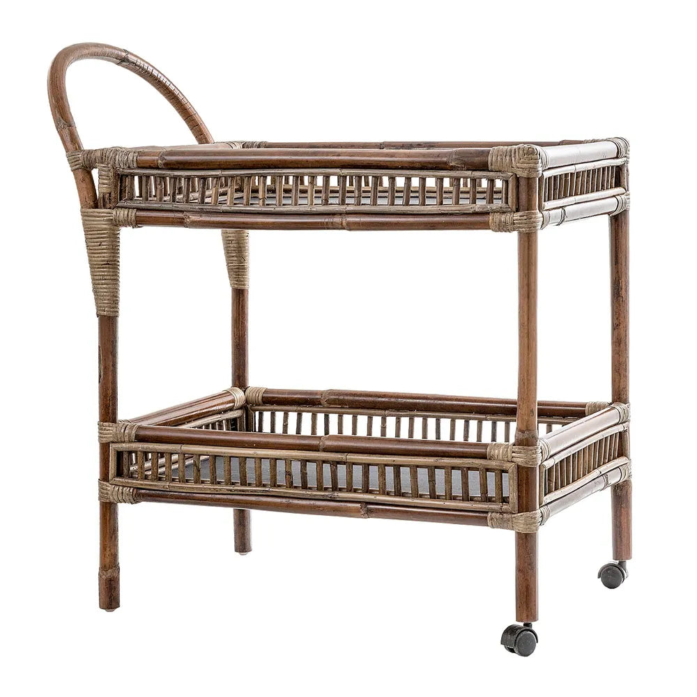 Paradise Rattan Bar Trolley