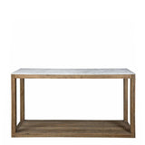 Kensington Marble Console Table in Natural Oak