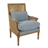 Eastport Cane Armchair in Blue