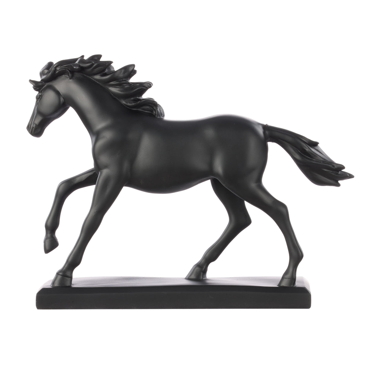 Black Stallion Horse Sculpture