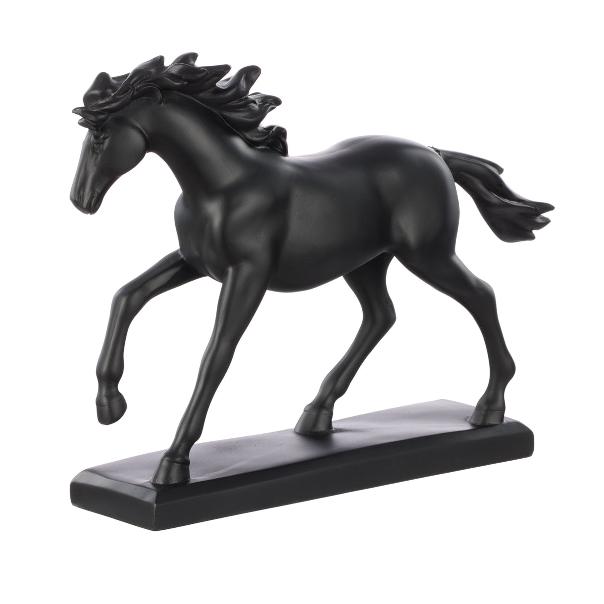 Black Stallion Horse Sculpture