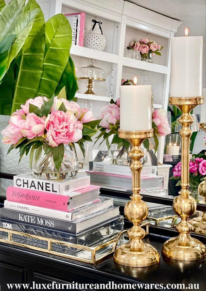 Pair Of Royal Gold Candle Sticks - SAVE 25% OFF!