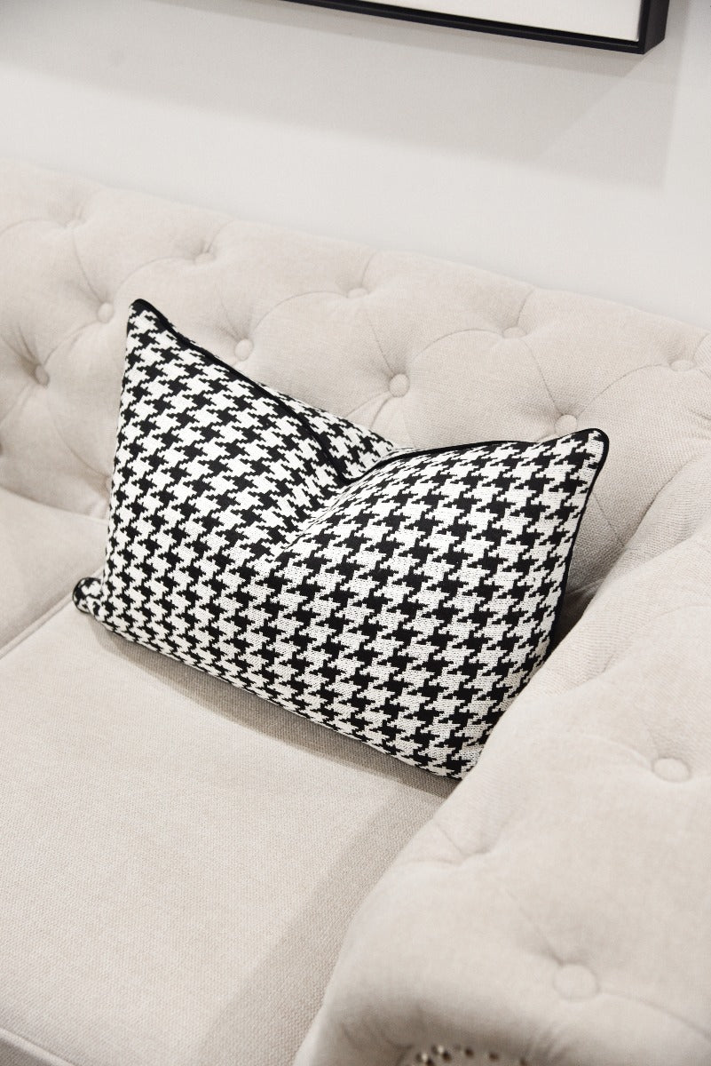 Black and White Montgomery Lumbar Cushion