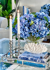 Pair of Silver Tapered Candlesticks