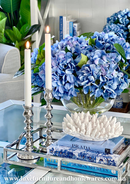 Pair of Silver Tapered Candlesticks - SAVE 30% OFF!