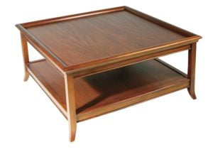 Bayview Solid Top Square Coffee Table In Walnut