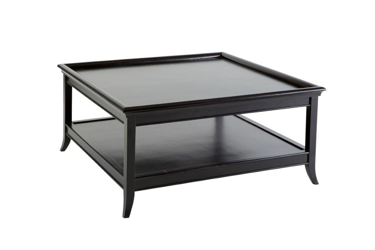 Bayview Solid Top Square Coffee Table In Black