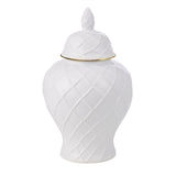 Gold Trimmed Diamond Ginger Jar