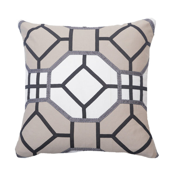 Geometric Designer Lounge Cushion In Natural 50x50cm - SAVE 50% OFF! LAST ONE!